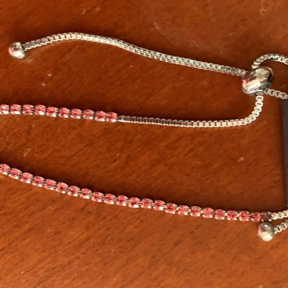 Pink Rhinestone Bracelet - Picture 3 of 3